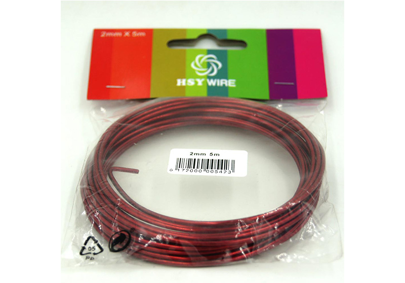 Aluminum Round Wire-010-Dark-Red