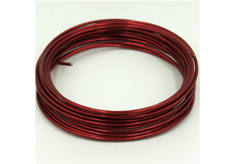 Aluminum Round Wire-010-Dark-Red