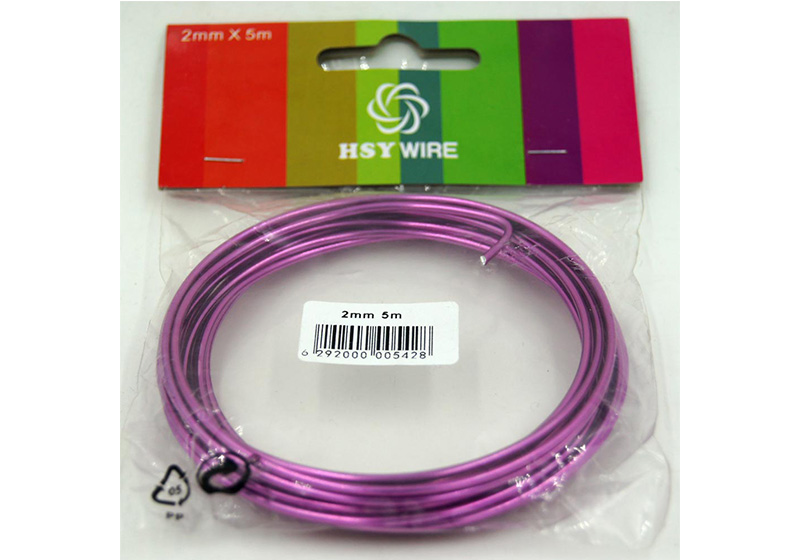 Aluminum Round Wire-011-Fuchsia