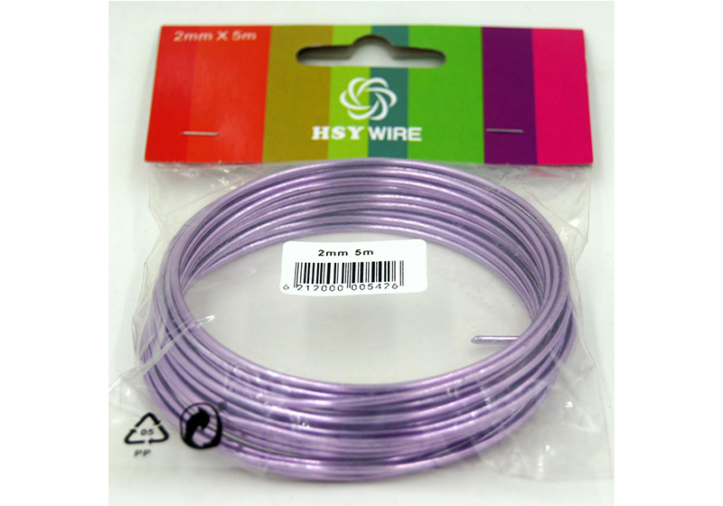 Aluminum Round Wire-016-Lavender
