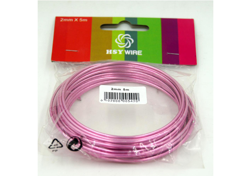 Aluminum Round Wire-018-Light Pink