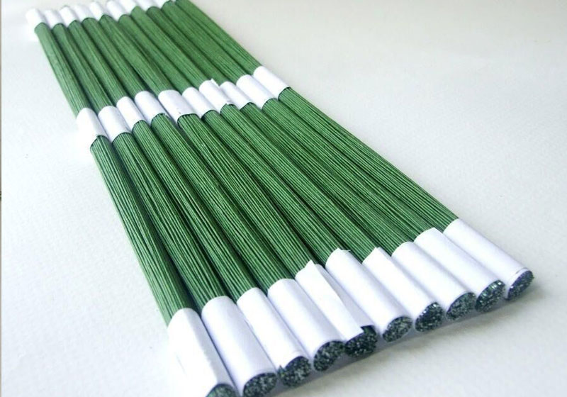Paper Covered Florist Wire Green